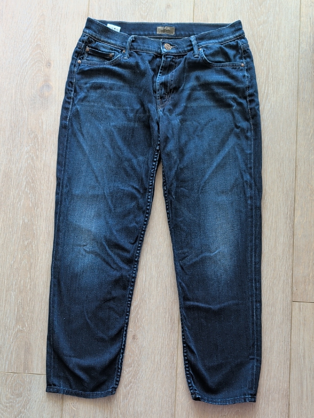 MOTHER Straight Boyfriend? Jeans in Dark Indigo